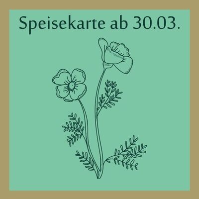 Unsere neue Speisekarte